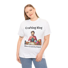 Load image into Gallery viewer, Crafting King: Where Creativity Reigns, Knitting 100% Cotton Classic T-shirt