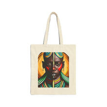 Load image into Gallery viewer, Colors of Africa Warrior King #1 100% Cotton Canvas Tote Bag 15" x 16"