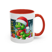 Load image into Gallery viewer, Mug Dinosaur Christmas Wonderland Santa Hat Holiday Coffee Cup 11, 15oz