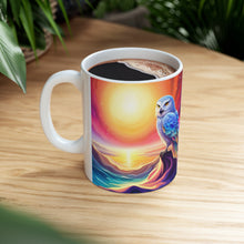 Load image into Gallery viewer, Beautiful Owl Standing in a Sea of Colors #8 Mug 11oz mug AI-Generated Artwork