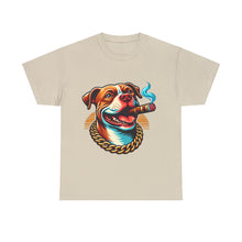 Load image into Gallery viewer, Muse Wearable The Dog Life Pitbull Cigar Gold Chain Unisex Crewneck T-Shirt