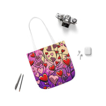 Load image into Gallery viewer, Pink Heart Series #17 Fashion Graphic Print Trendy 100% Polyester Canvas Tote Bag AI Image