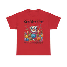 Load image into Gallery viewer, Crafting King: Where Creativity Reigns, Knitting 100% Cotton Classic T-shirt
