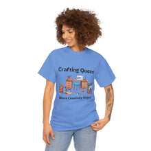 Load image into Gallery viewer, Crafting Queen: Where Creativity Reigns, Craft Room 100% Cotton Classic T-shirt