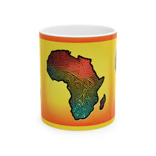 Load image into Gallery viewer, Colors of Africa Continent Map #6 AI 11oz Coffee Mug