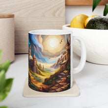 Load image into Gallery viewer, Medieval Castle at Sunset Mug 11oz mug AI-Generated Artwork