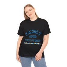 Load image into Gallery viewer, Muse Wearable Blue Border Family Over Everything Unisex Cotton Crewneck T-Shirt