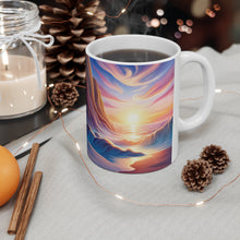 Load image into Gallery viewer, Pastel Sea-life Sunset #13 Ceramic Mug 11oz mug AI-Generated Artwork