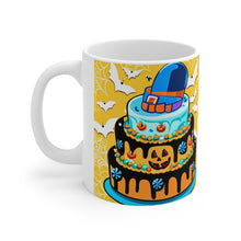 Load image into Gallery viewer, Happy Spooky Halloween Cake Celebration #19 Ceramic 11oz Mug AI-Generated Artwork
