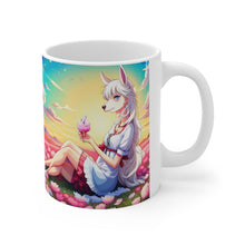 Load image into Gallery viewer, Good Vibes Cute Llama Funny #4 Ceramic 11oz Mug AI-Generated Artwork
