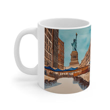 Load image into Gallery viewer, At the Cafe Statue of Liberty New York #13 Mug 11oz mug AI-Generated Artwork