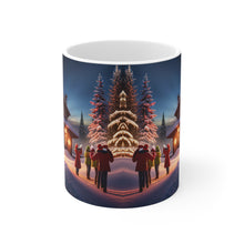 Load image into Gallery viewer, Winter Scene That time of Year caroling  #3 Mug 11oz mug AI-Generated Artwork