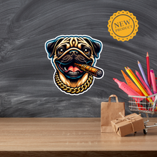 Load image into Gallery viewer, The Big Dog Life Hound, Rottweiler, Pug, Pitbull, Labrador Animal Vinyl Stickers Pug
