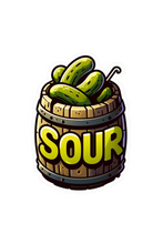 Load image into Gallery viewer, Pickles in a Barrel 3" Vinyl Foodie Glossy Hot/Dill/Sour/Kosher