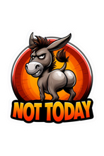 Load image into Gallery viewer, Angry Stubborn Mule Animal Not Today 3" Vinyls Stickers Sheet for Laptops, Water bottles, Journals