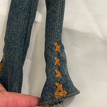 Load image into Gallery viewer, MGA Bratz Doll Clothing Accessory Skinny Low Waist Blue Jeans Cross Stitch Legs (Pre-Owned)