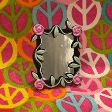 Load image into Gallery viewer, Lil' Bratz Black Floral Mirror from Fashion Tote Playset