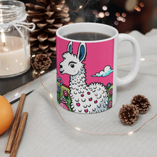 Load image into Gallery viewer, Good Vibes Cute Llama Funny #9 Ceramic 11oz Mug AI-Generated Artwork