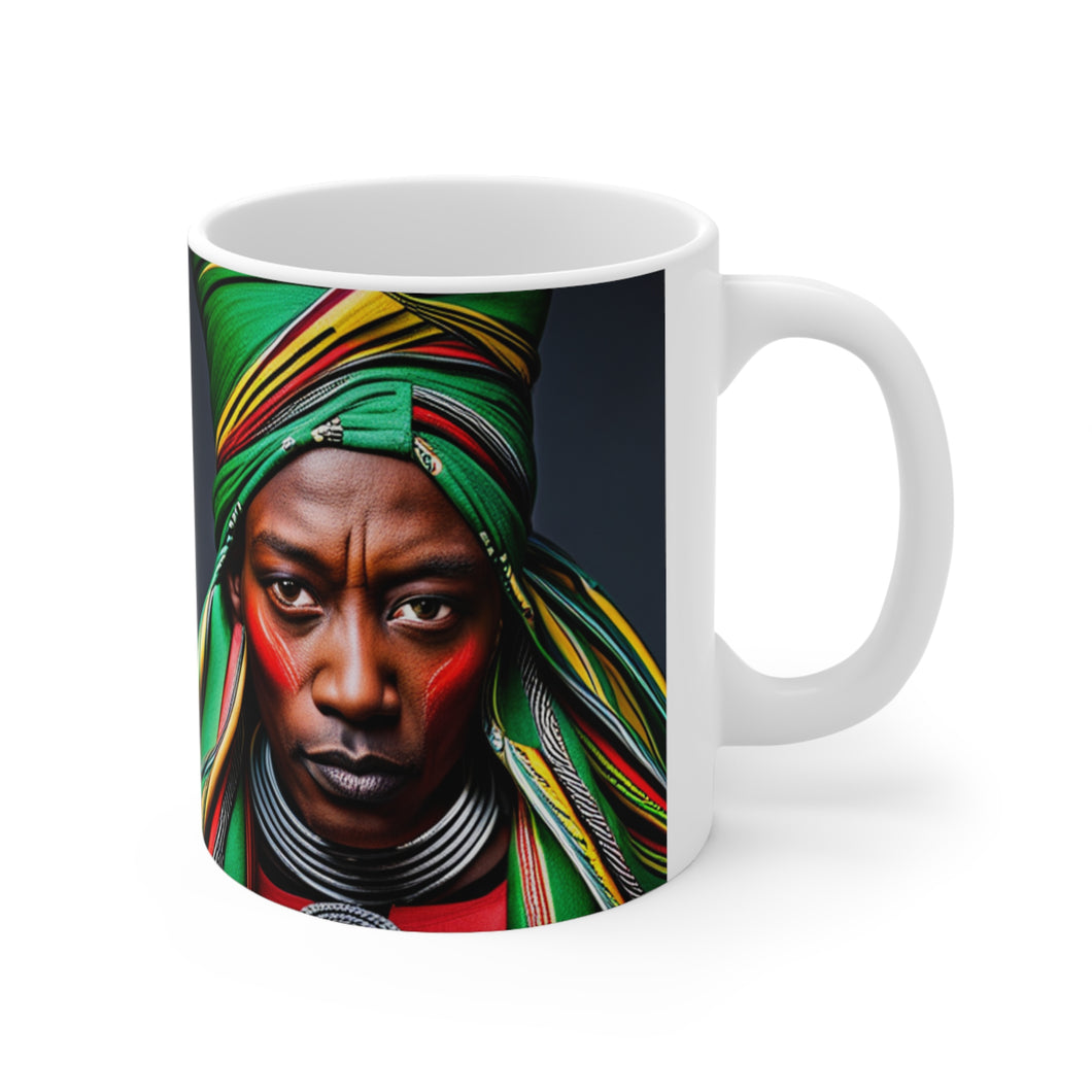 Colors of Africa Warrior King #4 11oz AI Decorative Coffee Mug