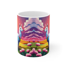 Load image into Gallery viewer, Good Vibes Cute Llama Funny #2 Ceramic 11oz Mug AI-Generated Artwork