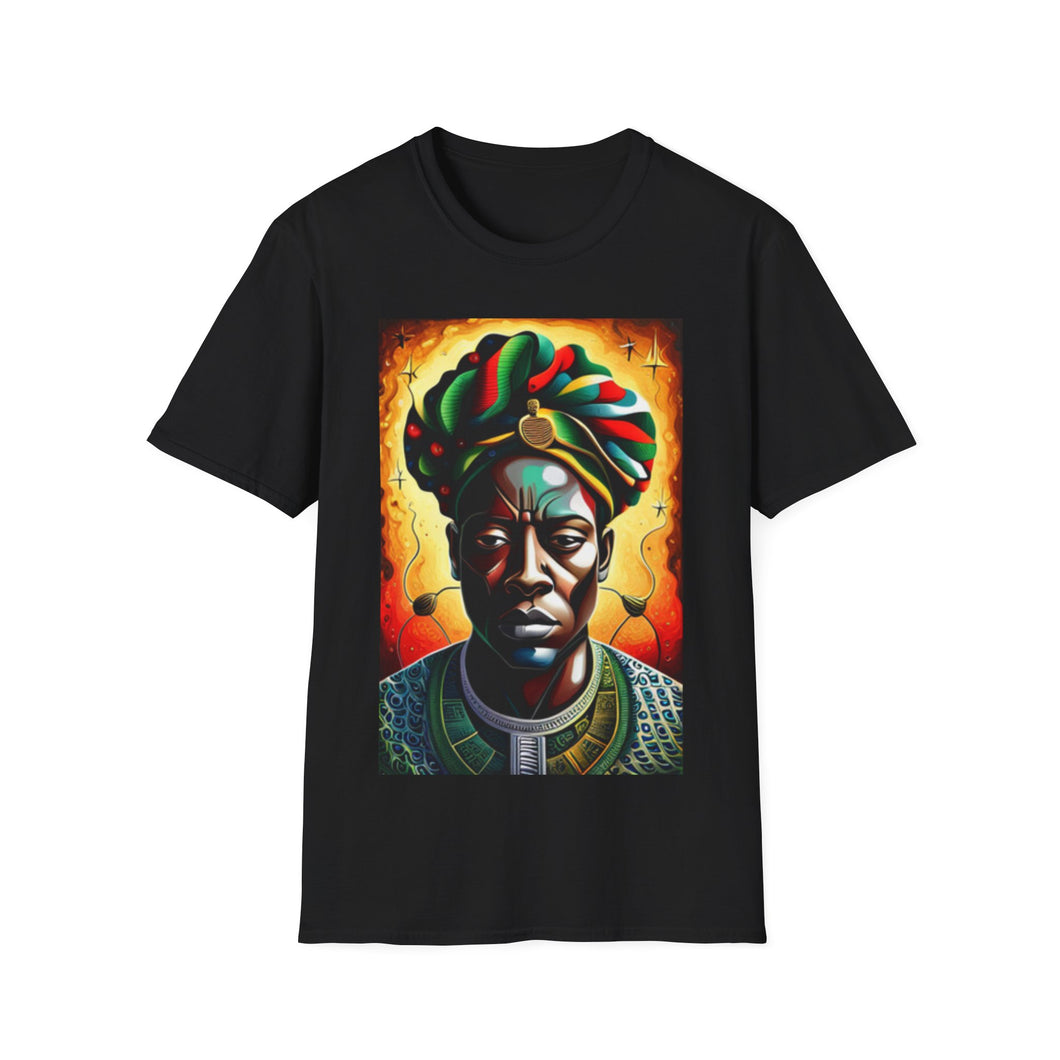 Colors of Africa Warrior King #9 Unisex Softstyle Short Sleeve Crewneck T-Shirt