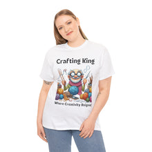 Load image into Gallery viewer, Crafting King: Where Creativity Reigns, Knitting 100% Cotton Classic T-shirt