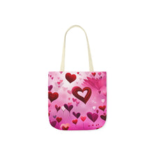 Load image into Gallery viewer, Pink Floating Hearts Fashion Graphic Print Trendy 100% Polyester Canvas Tote Bag #3
