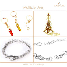 Load image into Gallery viewer, BEADNOVA 8mm Open Jump Rings Silver Jump Rings for Jewelry Making and Keychains (900Pcs)