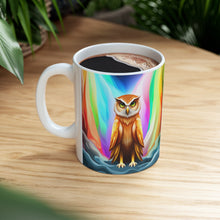 Load image into Gallery viewer, Beautiful Owl Standing in a Sea of Colors #12 Mug 11oz mug AI-Generated Artwork
