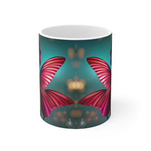 Load image into Gallery viewer, January Birth Month Colors Fairies & Butterflies #4 Mug 11oz mug AI-Generated Artwork
