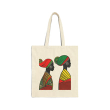 Load image into Gallery viewer, Colors of Africa Queen Mother & Daughter 100% Cotton Canvas Tote Bag 15" x 16"