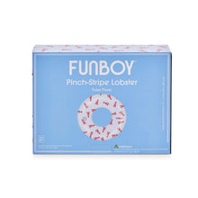 Load image into Gallery viewer, FUNBOY Giant Blue & White Striped Lobster Inflatable Pool Float with Cup Holder, 48" Adult Inner Tube Swim Ring Pool Lounger
