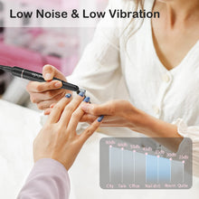 Load image into Gallery viewer, Professional Nail Drill Machine, Lavinda 35000RPM Electric Nail File for Acrylic Gel Nails, Cordless Portable Nail Drill Kit with Coreless Motor, Manicure Pedicure Shape Tools (Diamond, Pink)
