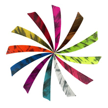 Load image into Gallery viewer, XXRRP ARCHERY 25 Pack 4 Inch Shield Cut Vanes Archery Arrow Fletch Turkey Feather Fletches Right/Left Wing Fletching for DIY Hunting Target Shooting (Right Wings, Teal)