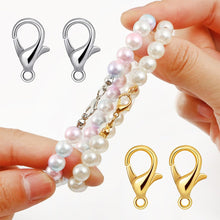 Load image into Gallery viewer, 400PCS Lobster Clasps Metal Alloy Small Lobster Claw Clasps Lobster Clip for Handmade Necklace Bracelet Jewelry Making (Gold and Sliver)