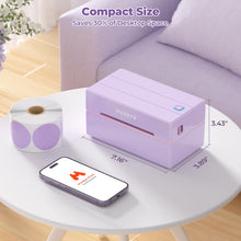 Load image into Gallery viewer, MUNBYN Bluetooth Thermal Label Printer, 130B Wireless 4x6 Shipping Label Printer for Shipping Packages Small Business Office or Home, Compatible with iPhone Android iPad Windows macOS Chrome Etsy eBay