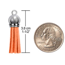 Load image into Gallery viewer, SIQUK 160 Pieces Keychain Tassels Leather Tassel Bulk for DIY Keychain and Craft, 32 Colors