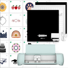 Load image into Gallery viewer, Cricut Explore 3 & Digital Content Library Bundle - Includes 30 images in Design Space App - 2X Faster DIY Cutting Machine for all Crafts, Cuts 100+ Materials Blue