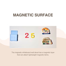 Load image into Gallery viewer, Magnetic Whiteboard Wall Decal 39” x 18” Peel and Stick Dry Erase Contact Paper with 55 Magnetic Letters Self Adhesive for Home, Office or Playroom