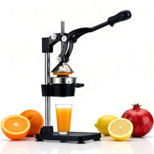 Load image into Gallery viewer, Tada Cast Iron Manual Juicer Press Hand Operated Citrus & Pomegranate Juice Squeezer with Stainless Steel Components, Heavy Duty Countertop