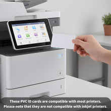 Load image into Gallery viewer, 600 Pack Blank PVC ID Cards 30 Mil White Plastic Card for Photo ID Badge Printers Personal Use Direct Printing Compatible for Customized Designs