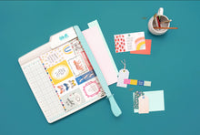 Load image into Gallery viewer, We R Memory Keepers Guillotine Trimmer – 12" Large Paper Cutter with 1/4-Inch Grid, Cuts Up to 10 Sheets, Perfect for Scrapbooking, Journals, Cards, and Craft Projects, Blue