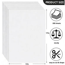 Load image into Gallery viewer, 200 Sheets White Paper for Wrapping Gifts Bouquet 12”x 17”Construction Paper for Art Craft Drawing Supplies Kraft Sheets for Packing Moving Shipping