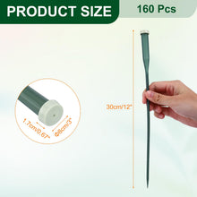Load image into Gallery viewer, MECCANIXITY 160 Pcs Floral Water Tubes, 12 Inch Flower Water Tubes Floral Vials with Pick and Caps for Plants Stem Fresh Flowers Arrangement Decor Florist Supplies, Dark Green/Light Green Grey