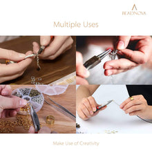 Load image into Gallery viewer, BEADNOVA 8mm Open Jump Rings Silver Jump Rings for Jewelry Making and Keychains (900Pcs)