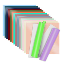 Load image into Gallery viewer, TECKWRAP Matte Permanent Adhesive Vinyl 12" x 12" 16 Sheets/Pack Craft Adhesive Vinyl Precut Sheets for Scrapbooking, Craft Cutters,Sign Plotters