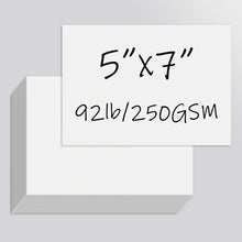 Load image into Gallery viewer, 70 Pack 5x7 White Cardstock Paper, 92lb/250GSM Heavyweight Blank Card, Thick Index Card for Printer, Postcards, Wedding Invitation, Greeting Cards