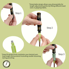 Load image into Gallery viewer, Punch Needle Tool Kit - Ergonomic Handle, 8 Interchangeable Needles (5mm/3.5mm), Storage Box & Essential Accessories |Ideal Gift