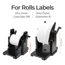 Load image into Gallery viewer, MUNBYN External Rolls Label Holder, 2 in 1 Fan-Fold Stack Paper Holder for Desktop Thermal Label Printer