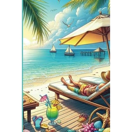 Tropical Lady Blank Lined Journaling Notebook, 6 x 9